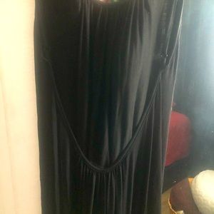 Long black flow dress